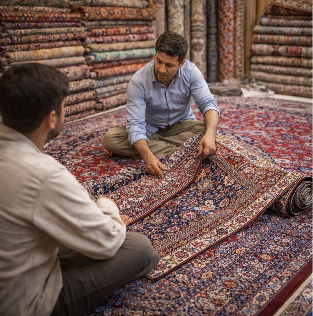راهنمای خرید صنایع دستی کاشان: فرش، گلیم و میناکاری اصل